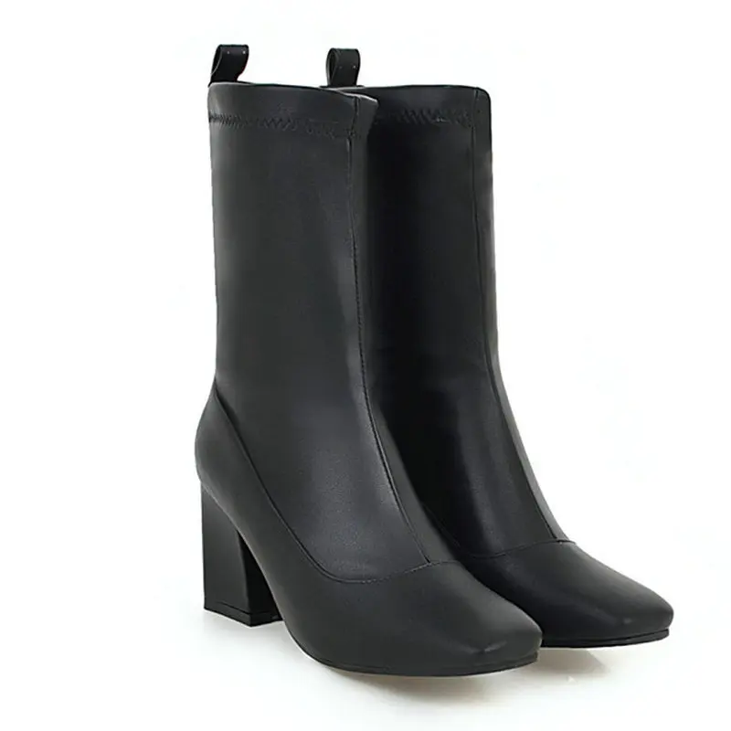 B2-7 Size 33-48 Ladies Cool Winter Ankle Boots Female Square Toes Plus Size Shoes Woman Black And White Color Thick Heels Shoe
B2-7 Size 33-48 Ladies Cool Winter Ankle Boots Female Square Toes Plus Size Shoes Woman Black And White Color Thick Heels Shoe