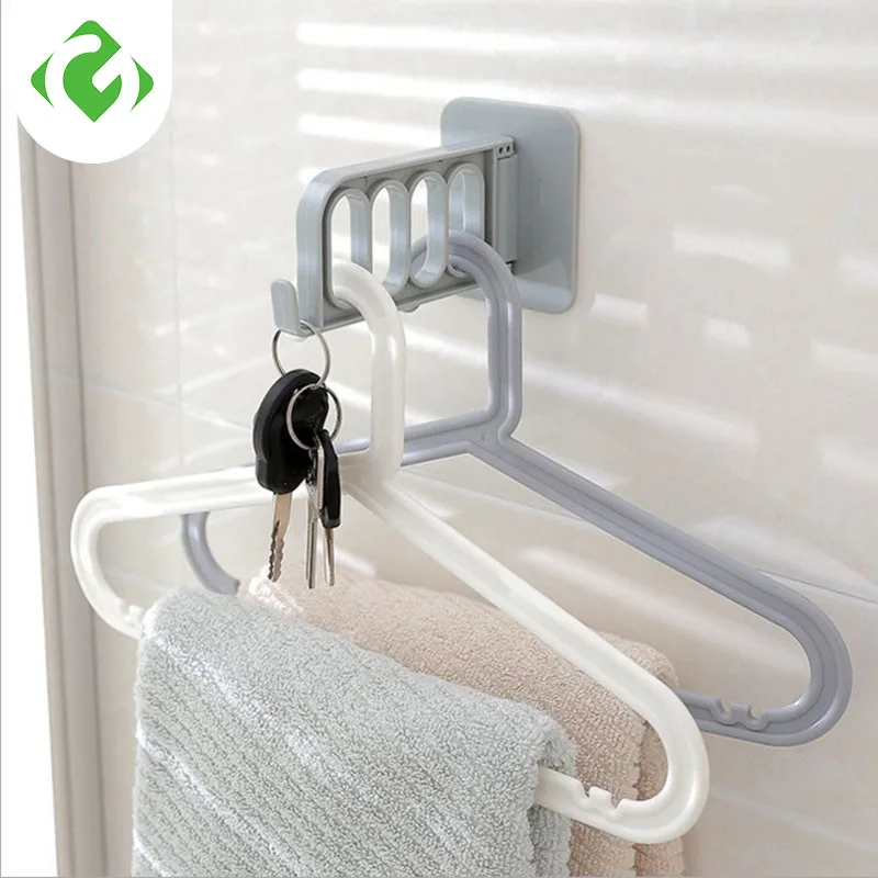 Household Foldable Clothes Hook Bathroom Multi Function Strong Adhesive Hanger Hook Storage Rack Key Hooks Coat Hooks For Wall Robe Hooks Aliexpress