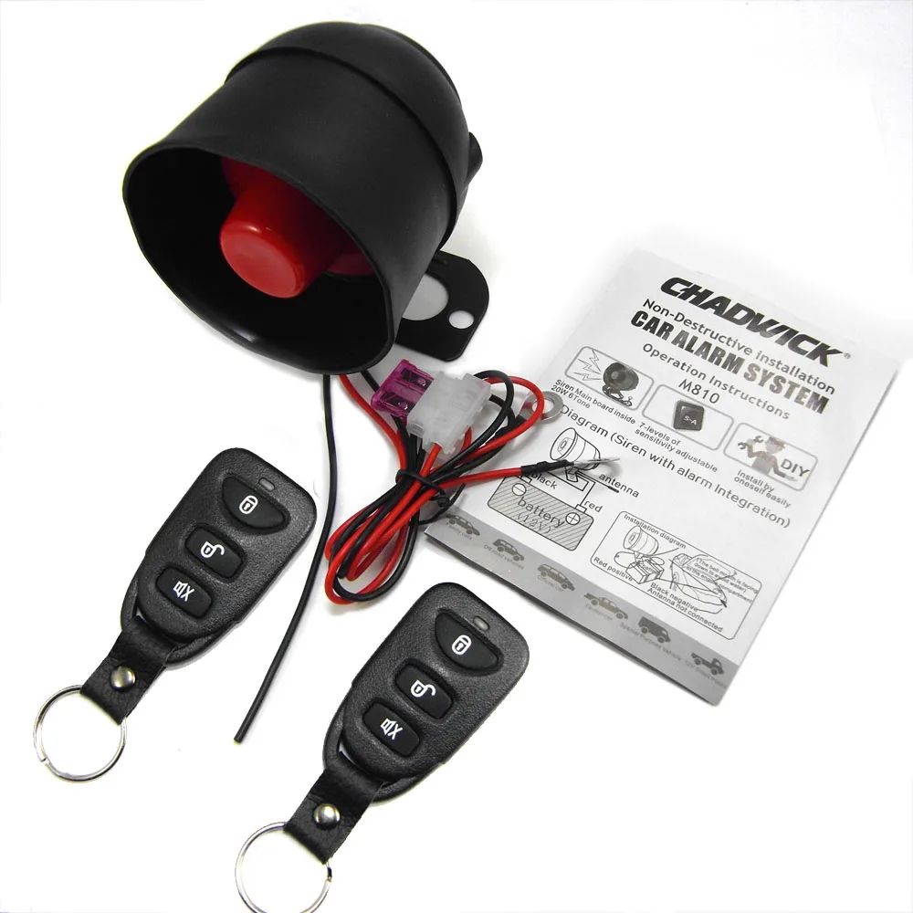 New Universal 1-Way Car Alarm Vehicle System Protection Security System Keyless Entry Siren 2 Remote Control Burglar Hot Sale
New Universal 1-Way Car Alarm Vehicle System Protection Security System Keyless Entry Siren 2 Remote Control Burglar Hot Sale