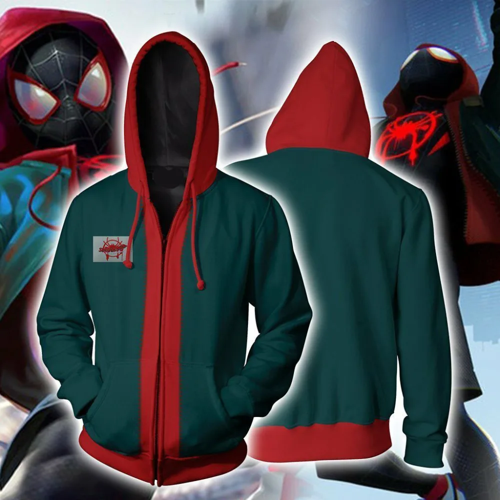 Spider-Man For Verse Morale Jacket Spiderman Costume Cosplay Spiderman Zipper Hooded Sweaters Hoodies Sweater 3D
Spider-Man For Verse Morale Jacket Spiderman Costume Cosplay Spiderman Zipper Hooded Sweaters Hoodies Sweater 3D