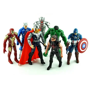17-18CM 6 Pcs/set The Avengers Captain America Anti Hulk Joint Movable with Lights Action Figure PVC Model Collection Toy H333
17-18CM 6 Pcs/set The Avengers Captain America Anti Hulk Joint Movable with Lights Action Figure PVC Model Collection Toy H333