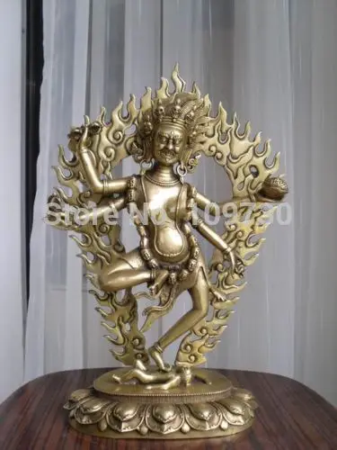 002438 Tibetan Buddhist bronze carving nice decorative design Dakini buddha statue 30cm
002438 Tibetan Buddhist bronze carving nice decorative design Dakini buddha statue 30cm