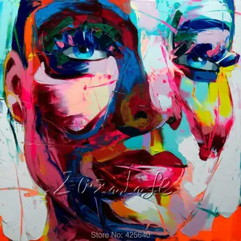 Palette knife painting portrait Palette knife Face Oil painting Impasto figure on canvas Hand painted Francoise Nielly 14-34
Palette knife painting portrait Palette knife Face Oil painting Impasto figure on canvas Hand painted Francoise Nielly 14-34