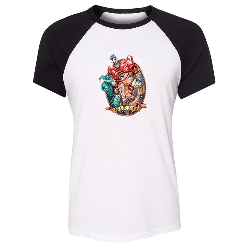 Cute Cartoon The Little Mermaid Ariel Princess Greek Siren Black Red Design Women's Lady Print Short Slevees T-Shirt Graphic Tee
Cute Cartoon The Little Mermaid Ariel Princess Greek Siren Black Red Design Women's Lady Print Short Slevees T-Shirt Graphic Tee
