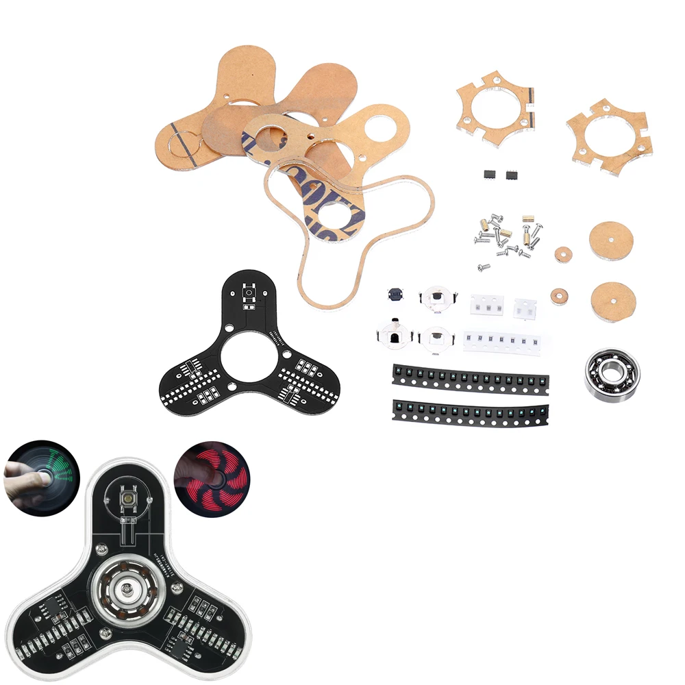 DIY LED Display Rotation Finger Tip Gyro Kit Electronic Production LED Display Module Kit
DIY LED Display Rotation Finger Tip Gyro Kit Electronic Production LED Display Module Kit