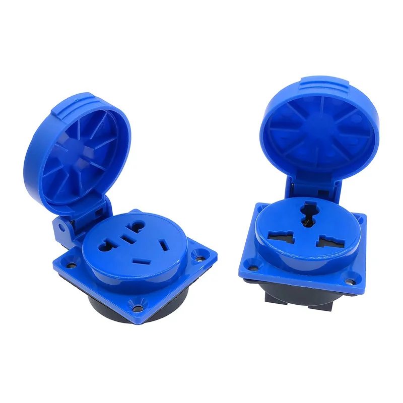 Industrial waterproof socket AC power industrial plug brass contact 10A 250VAC electrical socket with waterproof cover
Industrial waterproof socket AC power industrial plug brass contact 10A 250VAC electrical socket with waterproof cover