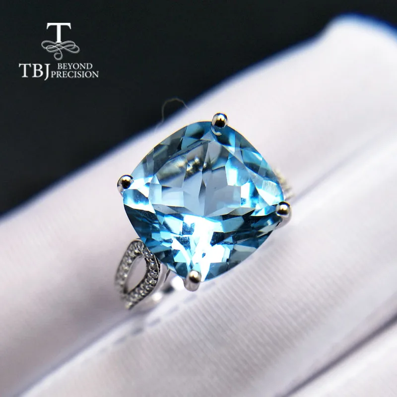 TBJ,Big natural sky blue topaz gemstone Ring Cushion12mm 8.5ct in 925 sterling silver fine jewlery for women with gift box
TBJ,Big natural sky blue topaz gemstone Ring Cushion12mm 8.5ct in 925 sterling silver fine jewlery for women with gift box
