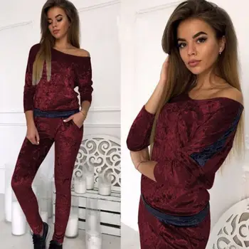 2019 spring new diamond suede casual suit female round neck contrast color two-piece suit woman 2 piece set women
2019 spring new diamond suede casual suit female round neck contrast color two-piece suit woman 2 piece set women