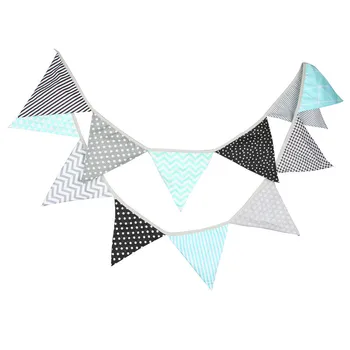 12 Flags 3.2m Classical Blue Grey Cotton Fabric Bunting Pennant Flags Banner Garland Baby Shower/Outdoor DIY Home Decor Supplies
12 Flags 3.2m Classical Blue Grey Cotton Fabric Bunting Pennant Flags Banner Garland Baby Shower/Outdoor DIY Home Decor Supplies