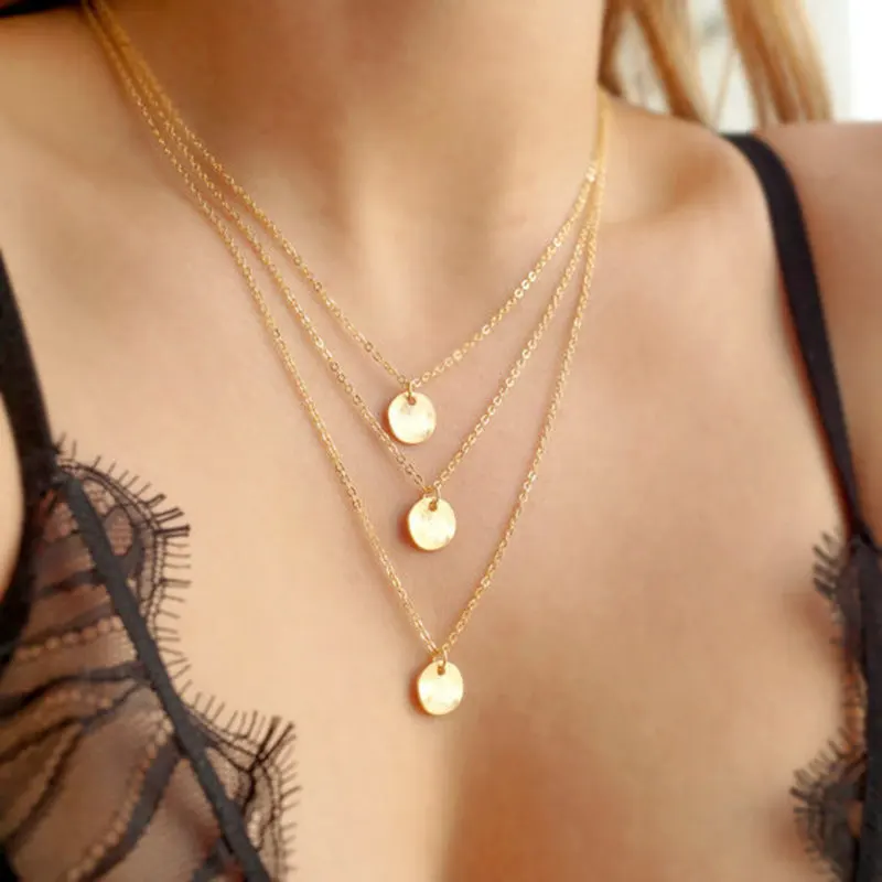 ZCHLGR Boho Necklace Double Layered Necklace Gold Sequin Chain Choker Coin Necklace Women Accessories Collares Femme
ZCHLGR Boho Necklace Double Layered Necklace Gold Sequin Chain Choker Coin Necklace Women Accessories Collares Femme