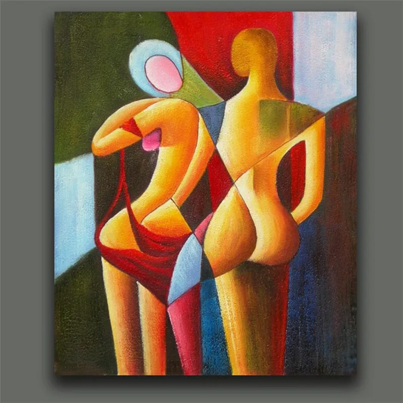 

Handpainted Figure Oil Painting on Canvas Modern Home Decor Wall Art Naked Oils Picture Abstract Nude Paintings For Living Room