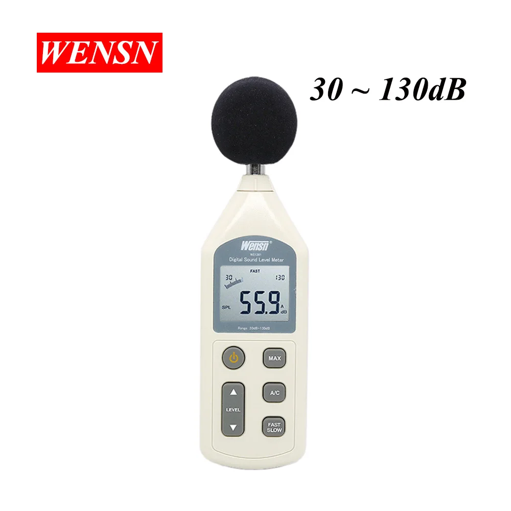 Wensn Digital Sound Level Meter 30-130dB Noise Measuring Instrument Decibel Monitoring Logger Tester Free Ship
Wensn Digital Sound Level Meter 30-130dB Noise Measuring Instrument Decibel Monitoring Logger Tester Free Ship