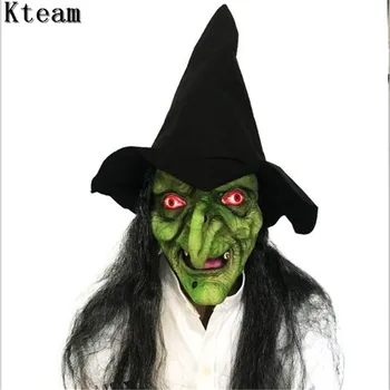 

Hot Halloween Horror Ghost Ghastful Scary Horrible Realistic Creepy Witch Mask Party Props Cosplay Costumes Masquerade Supplies