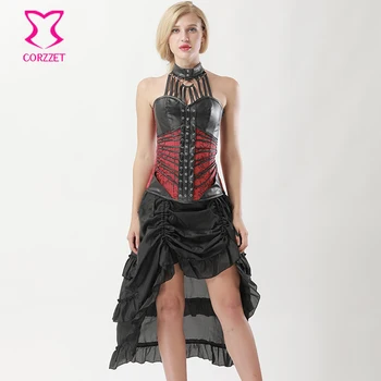 Steel Boned Overbust Corset Sexy Bustier Steampunk Clothing Women Gothic Dress Corpetes E Espartilhos Vintage Burlesque Dresses
Steel Boned Overbust Corset Sexy Bustier Steampunk Clothing Women Gothic Dress Corpetes E Espartilhos Vintage Burlesque Dresses