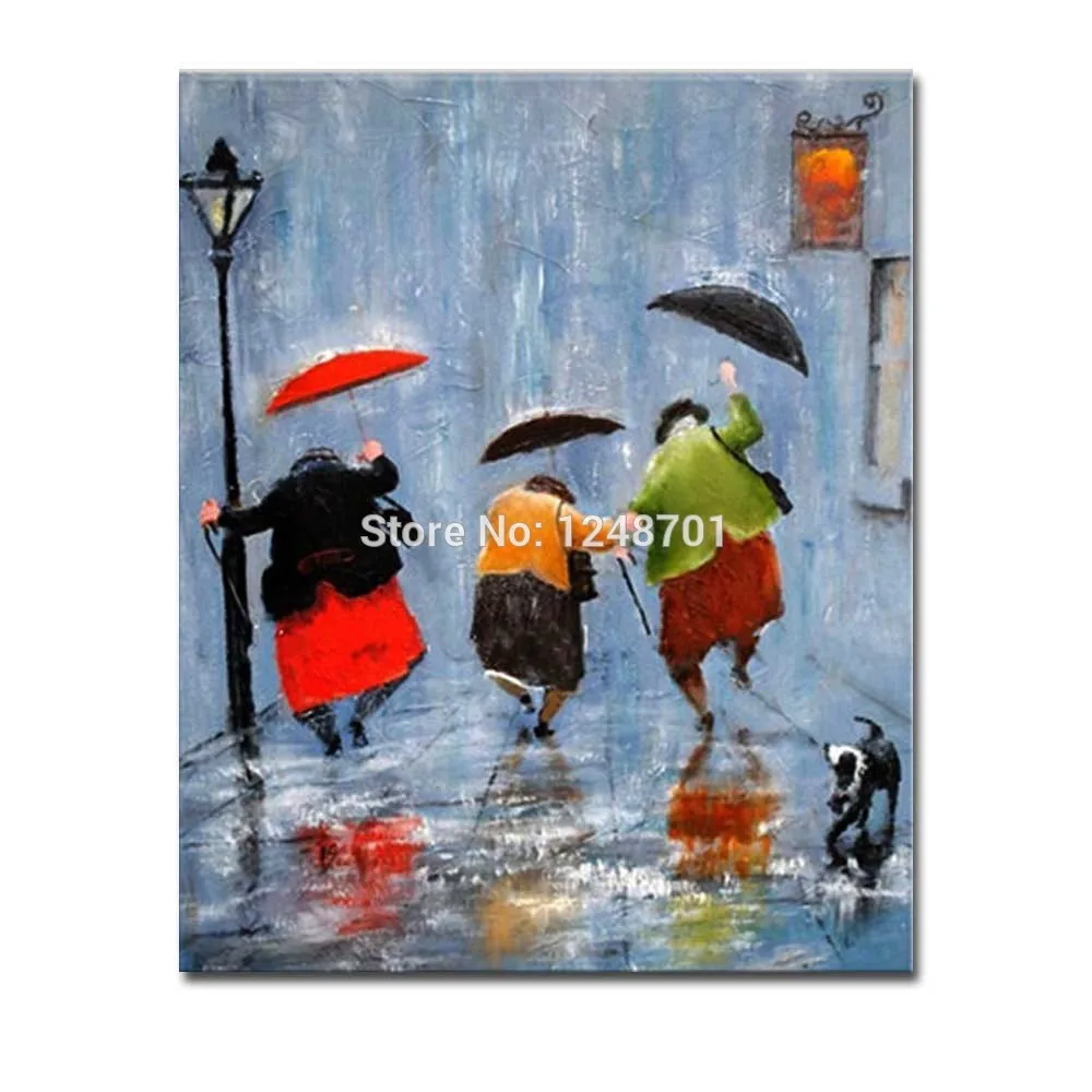Hand Painted Abstract Rainy Umbrella Landscape Oil Painting On Canvas Rainy Wall Picture For Living Room Home Wall Decor Art
Hand Painted Abstract Rainy Umbrella Landscape Oil Painting On Canvas Rainy Wall Picture For Living Room Home Wall Decor Art