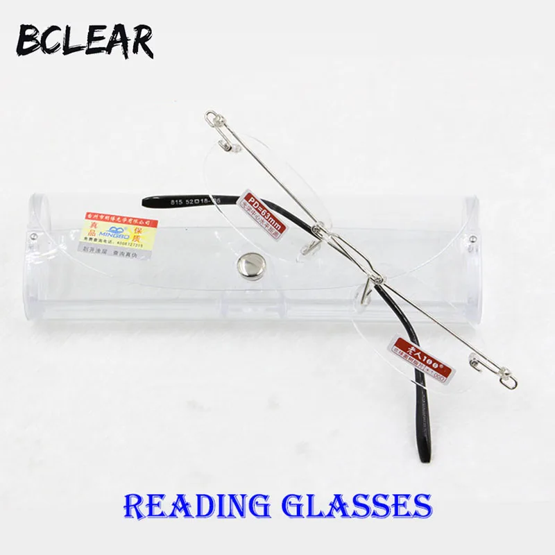 BCLEAR Alloy rimless flexible unisex silver reading glasses with spring hinge for man and women new arrival hot sell +1.00~+4.00
BCLEAR Alloy rimless flexible unisex silver reading glasses with spring hinge for man and women new arrival hot sell +1.00~+4.00