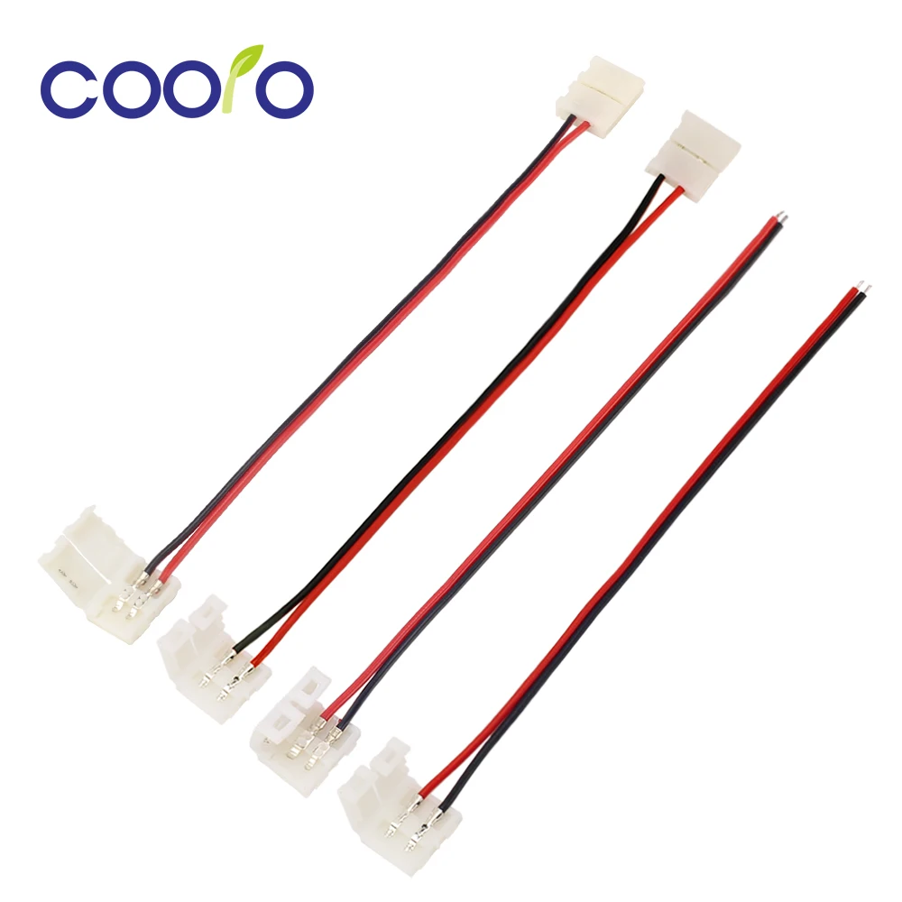 5PCS 8mm/10mm 2pin Single/Dual End Solderless Cover Free Welding Connector Cable/Wire for 5050/5630/5730/3528 LED Strip
5PCS 8mm/10mm 2pin Single/Dual End Solderless Cover Free Welding Connector Cable/Wire for 5050/5630/5730/3528 LED Strip