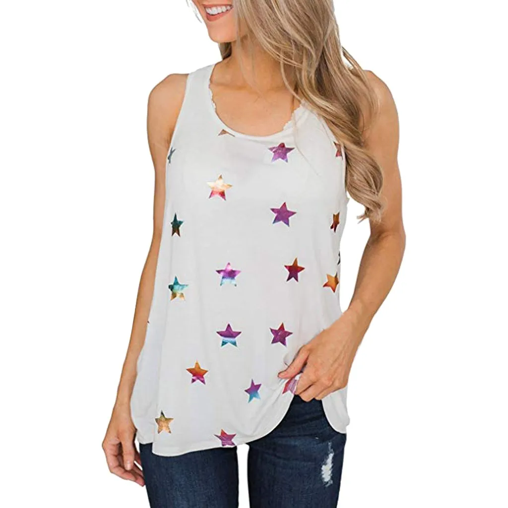 Casual Sleeveless Star Print Casual Slim Women Tops T-Shirts Plus Size Women T Shirts Street 2019 feitong women shirt
Casual Sleeveless Star Print Casual Slim Women Tops T-Shirts Plus Size Women T Shirts Street 2019 feitong women shirt
