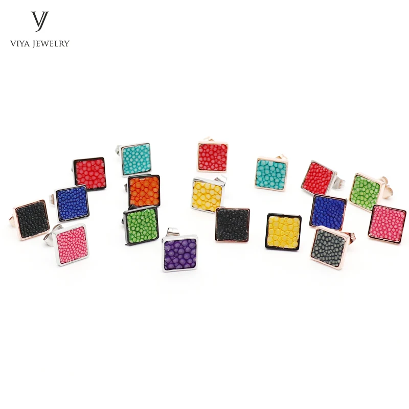 fashion colorful stingray ear stud for Girl (45)