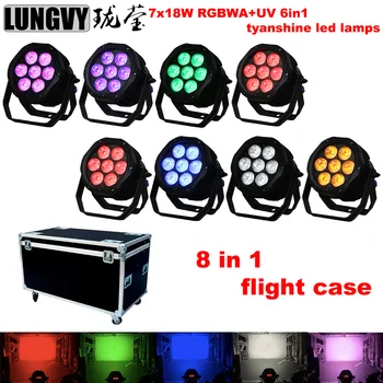 Free Shipping 8pcs/lot Flight Case Packing 7x18W RGBWA+UV 6in1 Sharpy Tyanshine Lamps Led Par Cans DMX 6/10CH Casting Aluminum
Free Shipping 8pcs/lot Flight Case Packing 7x18W RGBWA+UV 6in1 Sharpy Tyanshine Lamps Led Par Cans DMX 6/10CH Casting Aluminum