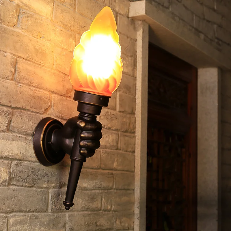 Creative Torch Hand Light Restaurant Cafe Bar Porch Aisle Stair Bedroom Living Room Outdoor Garden Light Wall Lamp Sconce Bra
Creative Torch Hand Light Restaurant Cafe Bar Porch Aisle Stair Bedroom Living Room Outdoor Garden Light Wall Lamp Sconce Bra