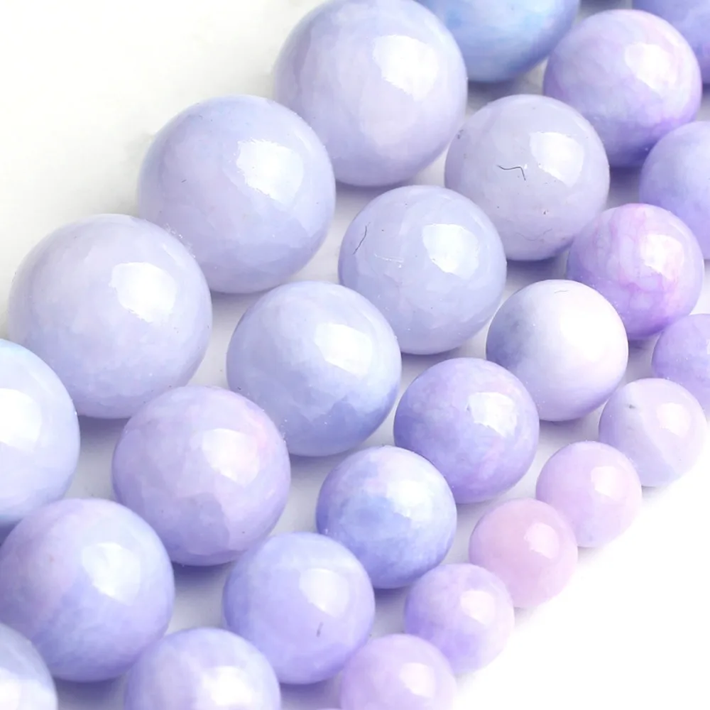 Natural Purple Jade Gemstone Beads For Jewelry Making DIY Bracelet Necklace Earring Round Loose Spacer Size 6/8/10/12mm 15inches
Natural Purple Jade Gemstone Beads For Jewelry Making DIY Bracelet Necklace Earring Round Loose Spacer Size 6/8/10/12mm 15inches
