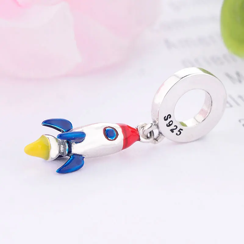Fit Original Pandora Charms Bracelet 925 Sterling Silver Fire Polish Red Blue Spacecraft Rocket Pendant Beads Making Berloque
Fit Original Pandora Charms Bracelet 925 Sterling Silver Fire Polish Red Blue Spacecraft Rocket Pendant Beads Making Berloque