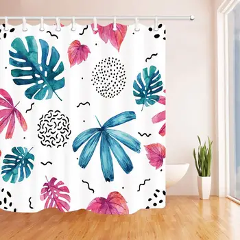 Watercolor Exotic Leaves Bath Curtain Tropical Floral Palm Leaves Polyester Fabric Waterproof Shower Curtain for Bathroom
Watercolor Exotic Leaves Bath Curtain Tropical Floral Palm Leaves Polyester Fabric Waterproof Shower Curtain for Bathroom