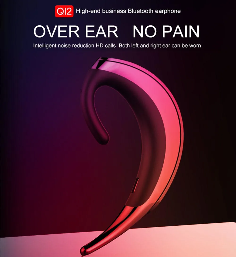 OVEVO Q12 Wireless Bluetooth 4.2 Earphone Single Over Ear Headset with Mic Handfree Business Meeting Driving Call Earphone
OVEVO Q12 Wireless Bluetooth 4.2 Earphone Single Over Ear Headset with Mic Handfree Business Meeting Driving Call Earphone