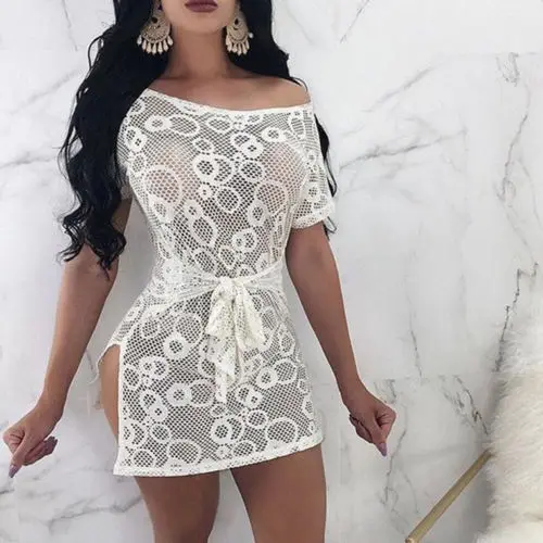 2018 Fashion New Hot Women Beach Dress Lace openwork perspective Dresses Female Sheath Short Sleeve Solid Clothes
2018 Fashion New Hot Women Beach Dress Lace openwork perspective Dresses Female Sheath Short Sleeve Solid Clothes