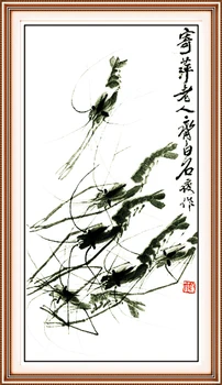 Chi Pai-shih shrimp Animal cross stitch kits 14ct white 11ct printed embroidery DIY handmade needle work wall home decor
Chi Pai-shih shrimp Animal cross stitch kits 14ct white 11ct printed embroidery DIY handmade needle work wall home decor