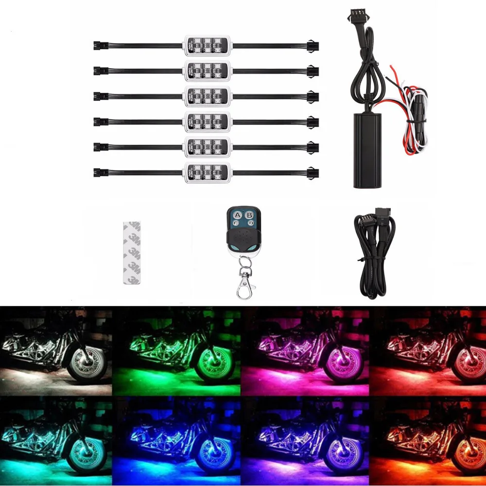 RGB Music Control Wireless Remote LED Car Motorcycle Light Atmosphere Lamp With Smart Brake Light Accent Neon Style Light Kit
RGB Music Control Wireless Remote LED Car Motorcycle Light Atmosphere Lamp With Smart Brake Light Accent Neon Style Light Kit
