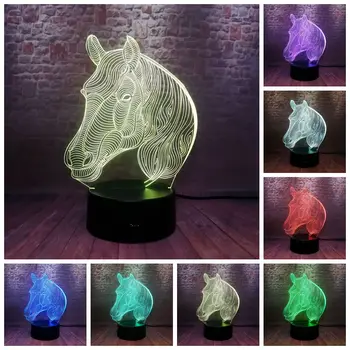 Luminous 3D Illusion LED Lamp 7 Colors Changing Desk Nightlight Model Horse Head Animal Light-up action & toy figures
Luminous 3D Illusion LED Lamp 7 Colors Changing Desk Nightlight Model Horse Head Animal Light-up action & toy figures