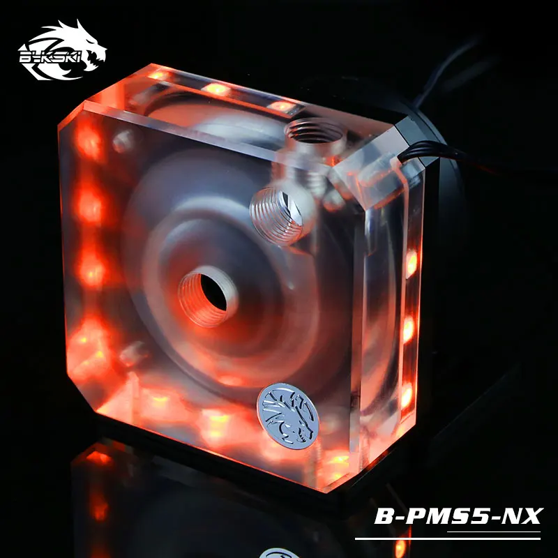 Bykski water cooling Silent D5 Pump Automatic control motor speed for DIY computer case 10~15v RBW lighting D5 B-PMS5-NX 
Bykski water cooling Silent D5 Pump Automatic control motor speed for DIY computer case 10~15v RBW lighting D5 B-PMS5-NX