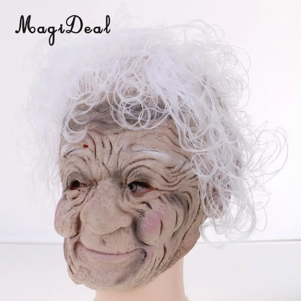 MagiDeal Ugly Halloween Latex Full Front Face Mask Wrinkled Old Women Witch Mask Grandma Grey Hair Costume Prop Carnival Party
MagiDeal Ugly Halloween Latex Full Front Face Mask Wrinkled Old Women Witch Mask Grandma Grey Hair Costume Prop Carnival Party