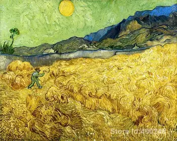 Hand painting art Wheat Field with Reaper and Sun of Vincent Van Gogh reproduction oil Canvas Handmade High quality
Hand painting art Wheat Field with Reaper and Sun of Vincent Van Gogh reproduction oil Canvas Handmade High quality