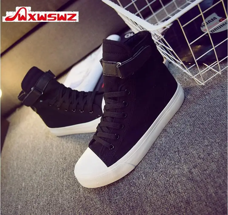 WXWSWZ Fashion High Top Sneakers Canvas Shoes Women Casual Shoes White Flat Female Basket Lace Up Solid Trainers Chaussure Femme
WXWSWZ Fashion High Top Sneakers Canvas Shoes Women Casual Shoes White Flat Female Basket Lace Up Solid Trainers Chaussure Femme