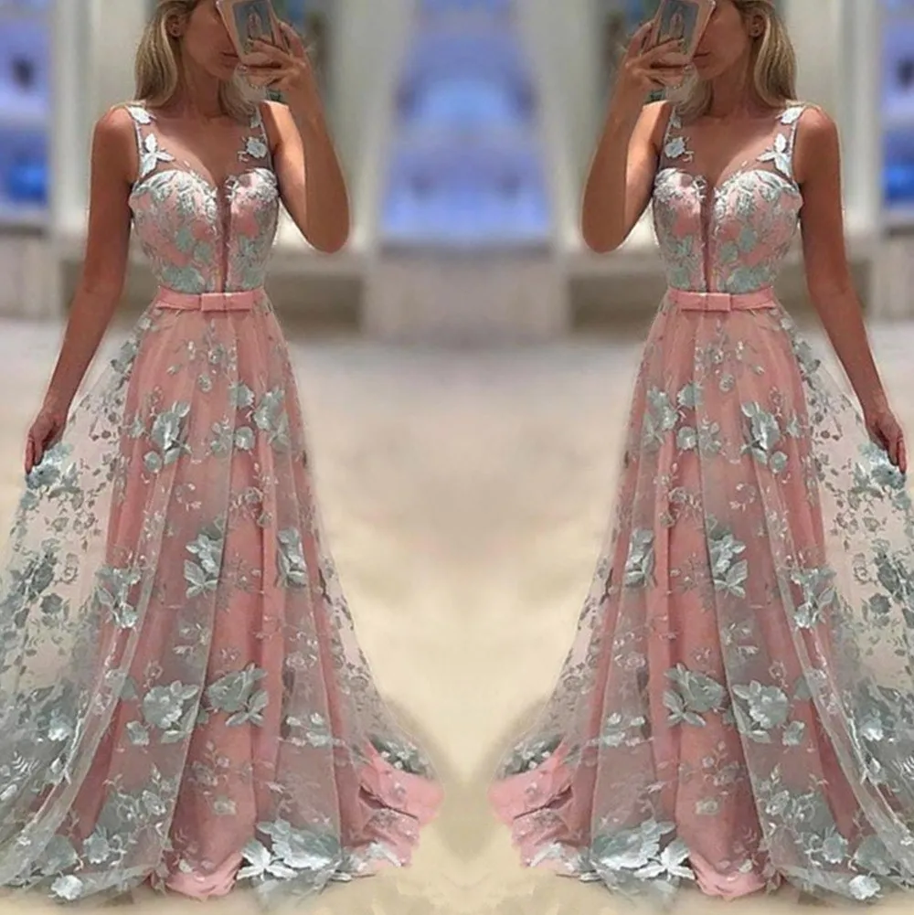 2019 Elegant Mesh Party Dress Women Sleeveless Long Dress Summer Embroidery Dress Robe Femme
2019 Elegant Mesh Party Dress Women Sleeveless Long Dress Summer Embroidery Dress Robe Femme