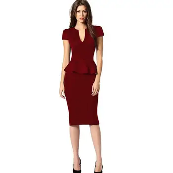 Vogue Women Dress Retro Retro Elegant v-neck Pencil Dress short-sleeved Lotus Leaf Dress Women Dress Female Vestidos
Vogue Women Dress Retro Retro Elegant v-neck Pencil Dress short-sleeved Lotus Leaf Dress Women Dress Female Vestidos