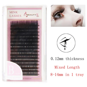BEAUTY7 B Curl 0.12mm*8-14mm Mixed Volume Mink Lashes Individual Eyelashes Makeup False Eyelashes Handmade Eyelashes Extension
BEAUTY7 B Curl 0.12mm*8-14mm Mixed Volume Mink Lashes Individual Eyelashes Makeup False Eyelashes Handmade Eyelashes Extension