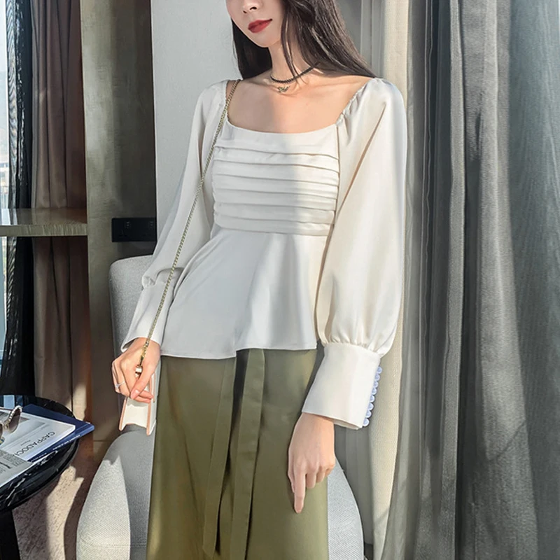 Women White Full Sleeve Office Blouse Ladies Ruffle Full Sleeve Sleeve Blouse Shirt Vintage Female Square Collar Blouse Tops
Women White Full Sleeve Office Blouse Ladies Ruffle Full Sleeve Sleeve Blouse Shirt Vintage Female Square Collar Blouse Tops