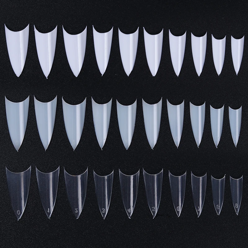 500Pcs Sharp Pointed French Half Nail Tips 10 Sizes Clear White Natural Nail Art Design Tips Manicure Practice Display Tool
500Pcs Sharp Pointed French Half Nail Tips 10 Sizes Clear White Natural Nail Art Design Tips Manicure Practice Display Tool