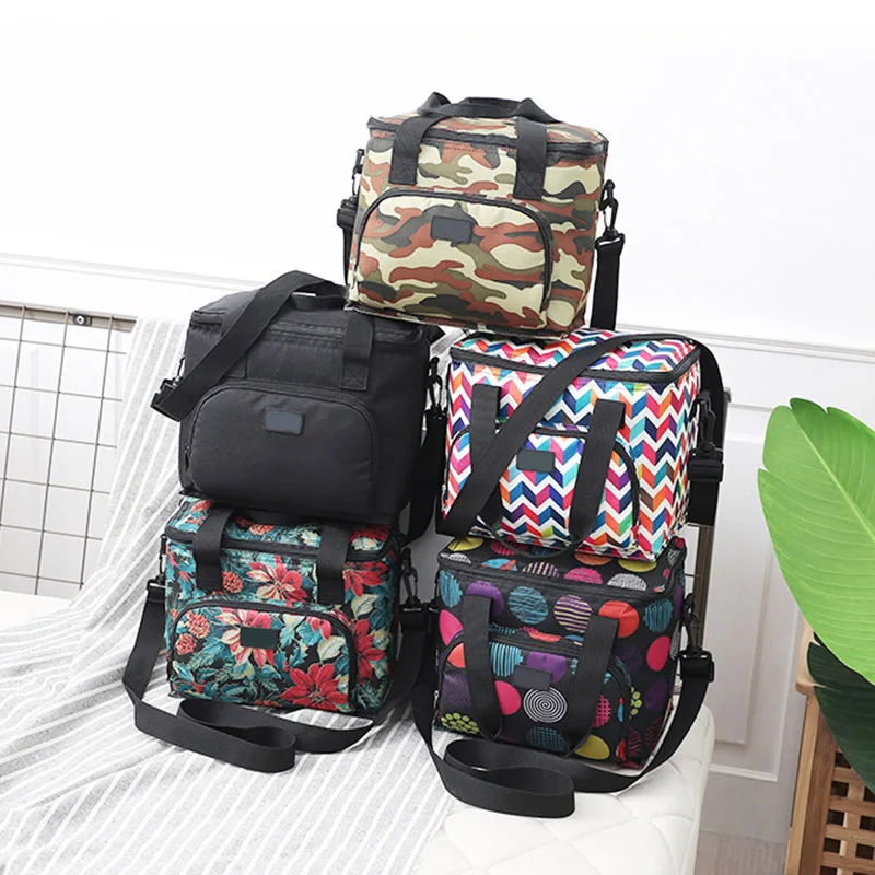 2018 Newly Lunch Insulated Bag Handbag Oxford Cloth Printing Double Layer Portable For Picnic Travel JLRR | Спорт и развлечения