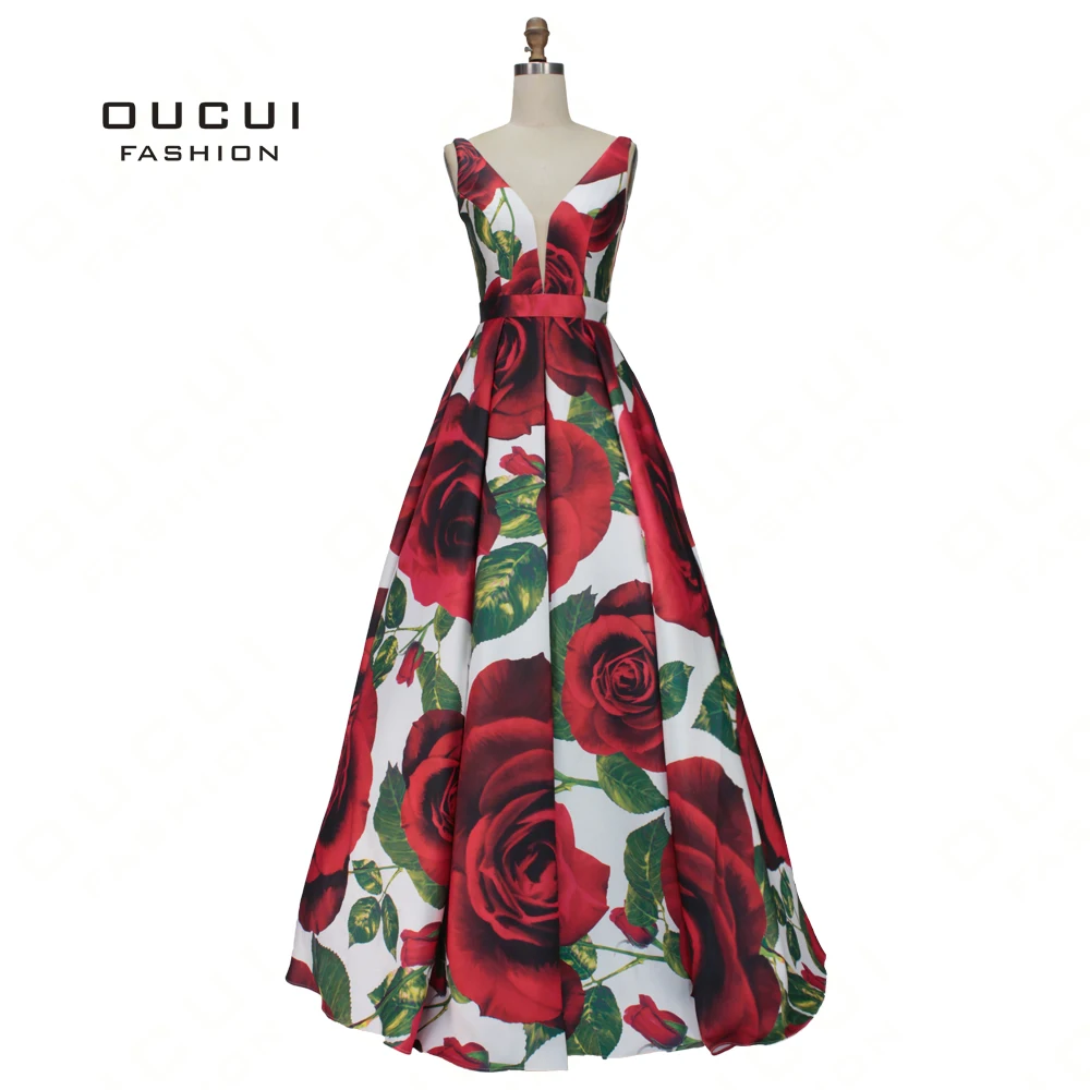 Stylish Trend Floral Flowers Prom Dresses 2019 Summer V Collar Elegant Satin A Line Party Women Dress Beach Vestidos OL103232
Stylish Trend Floral Flowers Prom Dresses 2019 Summer V Collar Elegant Satin A Line Party Women Dress Beach Vestidos OL103232