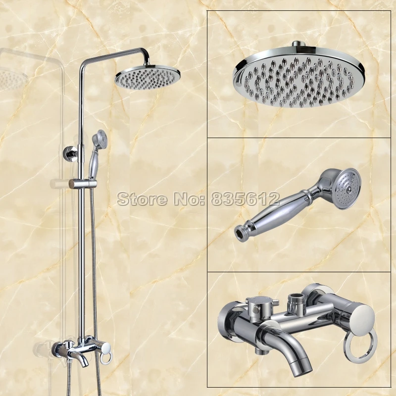 Chrome Brass Bathroom 8 inch Rainfall Shower Rain Faucet Set with Single Handle Bathtub Mixer Tap + Handheld Spray Wcy334
Chrome Brass Bathroom 8 inch Rainfall Shower Rain Faucet Set with Single Handle Bathtub Mixer Tap + Handheld Spray Wcy334
