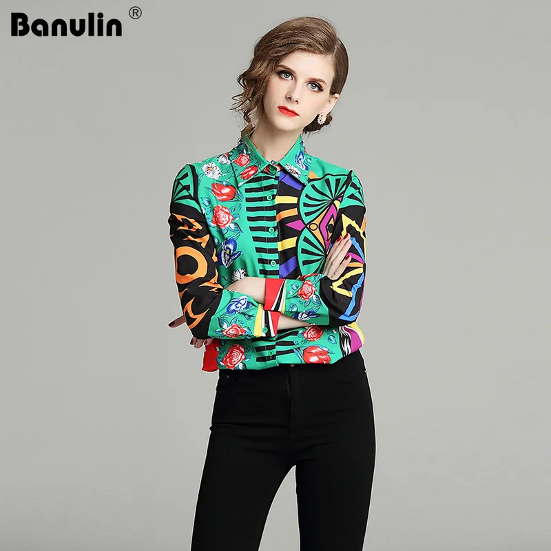 Banulin Women's Retro Blouse 2018 Summer Winter Long Sleeve Grenn Floral Print Elegant Tops Ladies Office Runway Blouses Shirts
Banulin Women's Retro Blouse 2018 Summer Winter Long Sleeve Grenn Floral Print Elegant Tops Ladies Office Runway Blouses Shirts