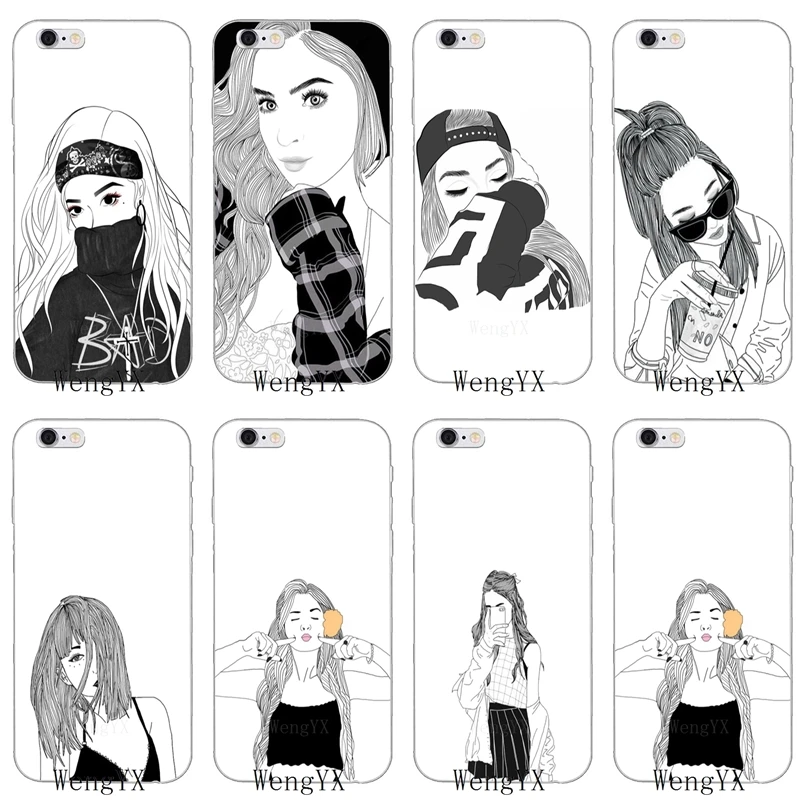 black white swag sketch drawing girl Slim silicone Soft phone case For iPhone X 8 8plus 7 7plus 6 6s plus 5 5s 5c SE 4 4s
black white swag sketch drawing girl Slim silicone Soft phone case For iPhone X 8 8plus 7 7plus 6 6s plus 5 5s 5c SE 4 4s