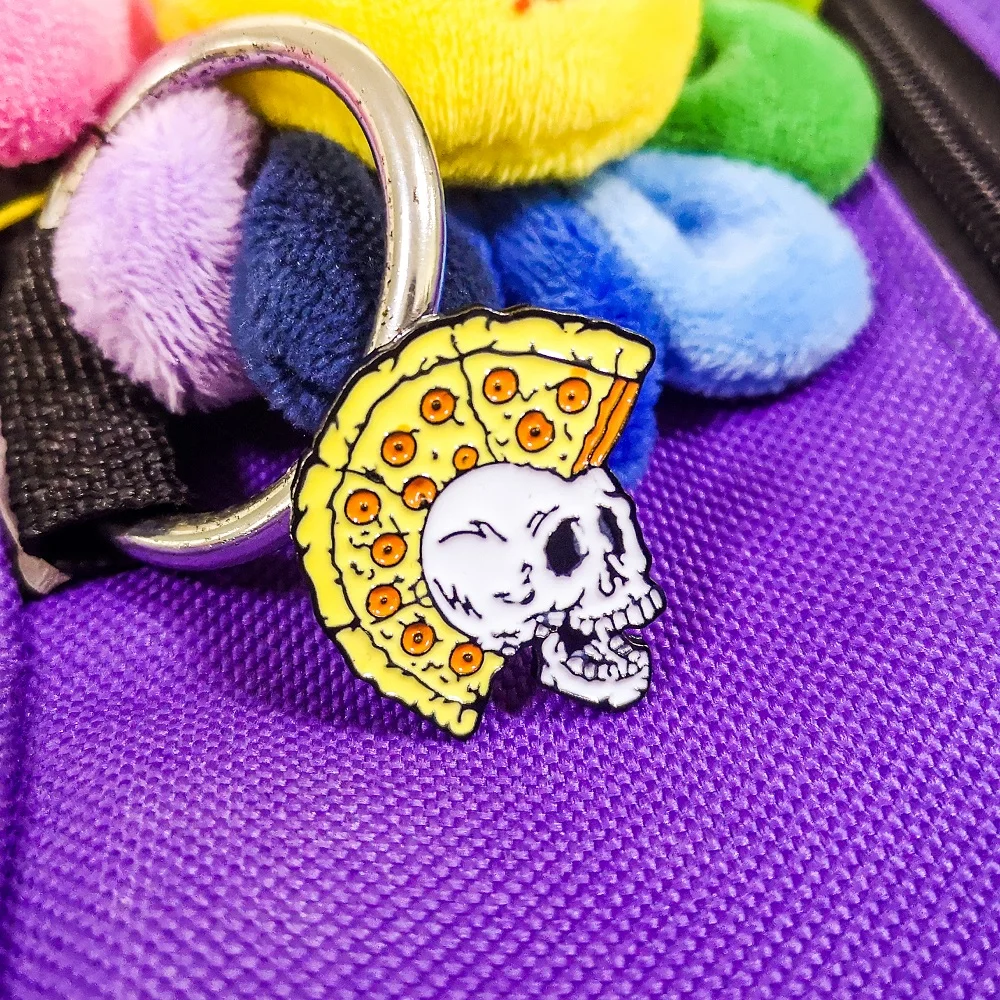 Funny Pizza Skull Pin Punk Specimen Mohawk Skeleton Pencil Brush Palette Enamel pins Brooches Badges Brooches for Cool Women Men
Funny Pizza Skull Pin Punk Specimen Mohawk Skeleton Pencil Brush Palette Enamel pins Brooches Badges Brooches for Cool Women Men