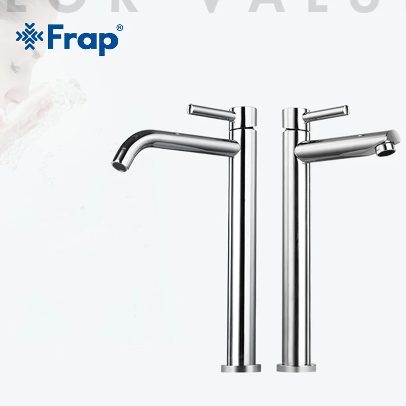 Frap высококачественный Высокий кран для раковины ванной комнаты тонкий горячей и