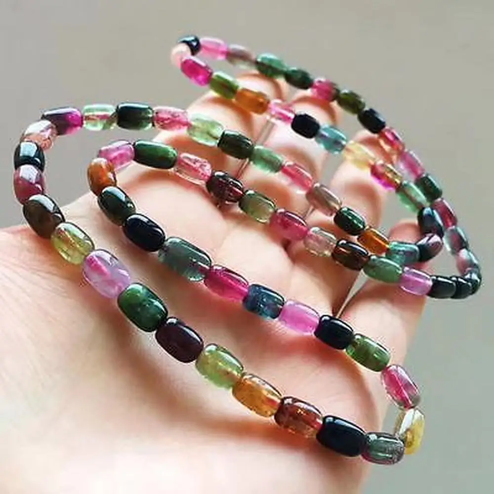 100% Natural Colorful Tourmaline Crystal Clear Barrel Beads Bracelet AAAAA 8x5mm For Lady Man Birthday Gift Power Healing Stone
100% Natural Colorful Tourmaline Crystal Clear Barrel Beads Bracelet AAAAA 8x5mm For Lady Man Birthday Gift Power Healing Stone